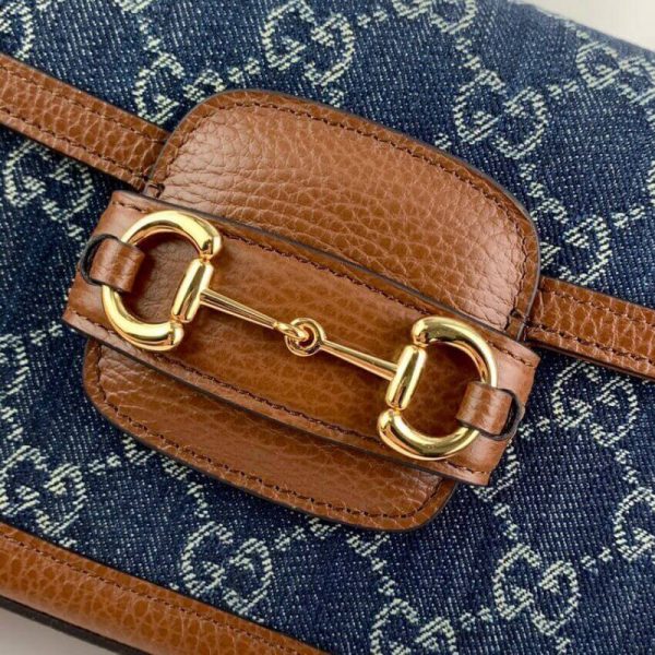 Gucci Horsebit 1955 Denim Mini Bag - Replica - Image 6