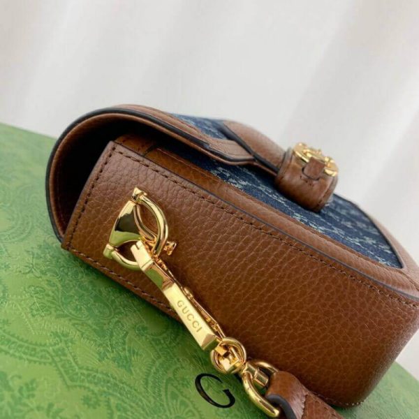 Gucci Horsebit 1955 Denim Mini Bag - Replica - Image 7
