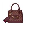 Best Replicas Bags - Replica Gucci Horsebit 1955 Mini Bag in Burgundy GG Canvas Shop For Best Louis Vuitton LV Replica Bags With Cheap Price