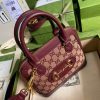 Best Replicas Bags - Replica Gucci Horsebit 1955 Mini Bag in Burgundy GG Canvas Shop For Best Louis Vuitton LV Replica Bags With Cheap Price