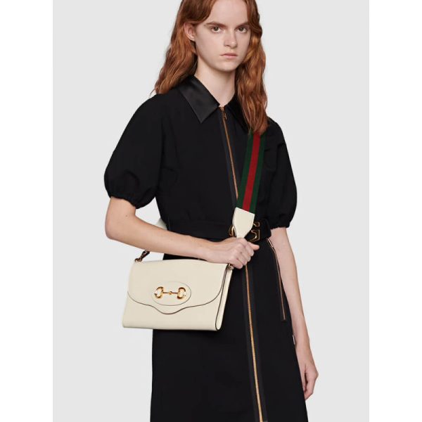 Replica Gucci Horsebit 1955 Leather Small Bag 677286 - Image 3