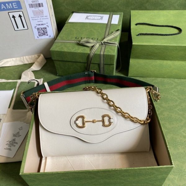 Replica Gucci Horsebit 1955 Leather Small Bag 677286 - Image 5