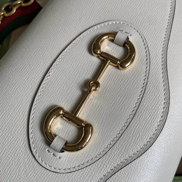 Replica Gucci Horsebit 1955 Leather Small Bag 677286 - Image 9