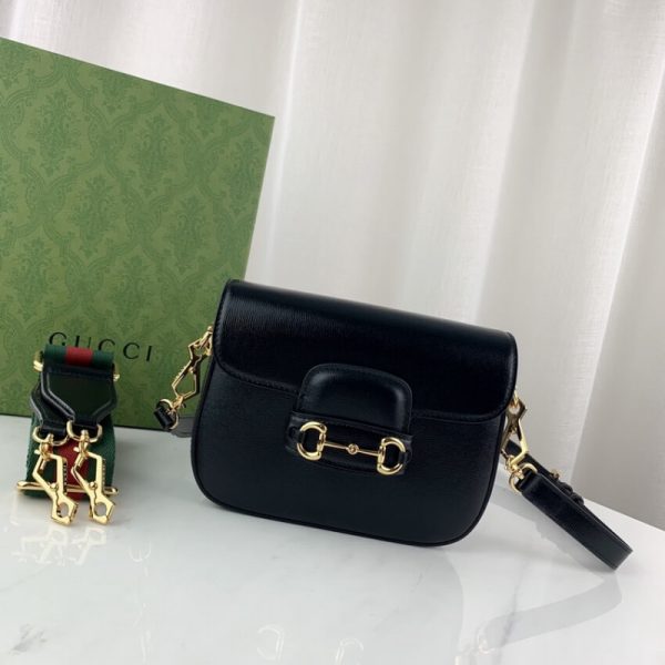 Replica Gucci Horsebit 1955 Mini Bag in Black - Image 5