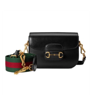 Replica Gucci Horsebit 1955 Mini Bag in Black