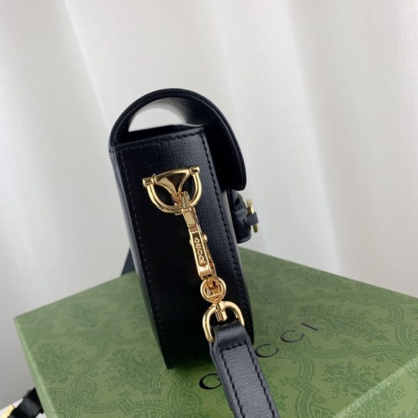 Replica Gucci Horsebit 1955 Mini Bag in Black - Image 10