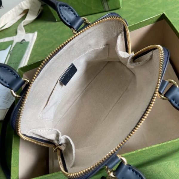Replica Gucci Horsebit 1955 Mini Beige Canvas Bag - Image 8