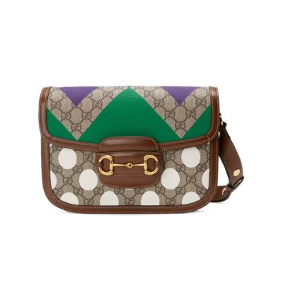 Replica Gucci Horsebit 1955 Geometric Print Shoulder Bag