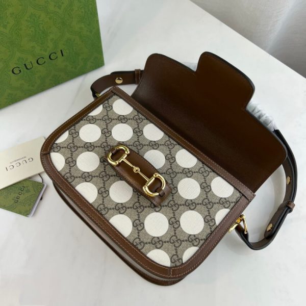 Replica Gucci Horsebit 1955 Geometric Print Shoulder Bag - Image 6