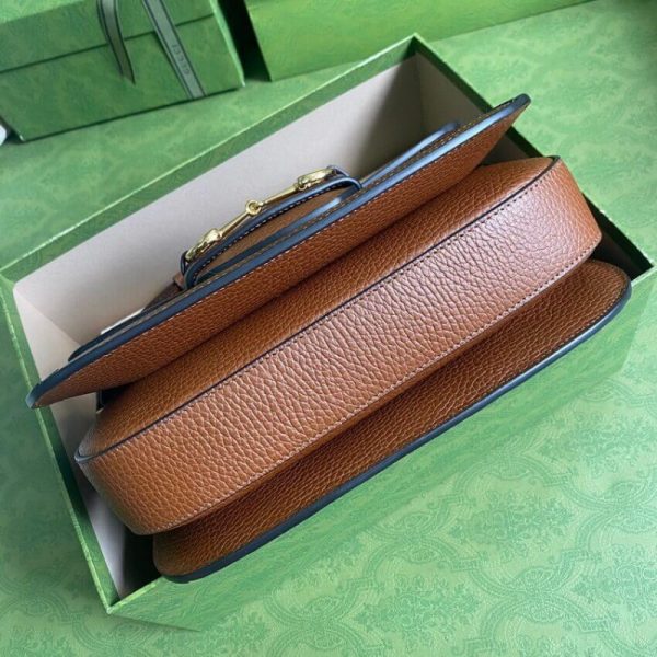Replica Gucci Horsebit 1955 Small Blue Denim Bag - Image 4