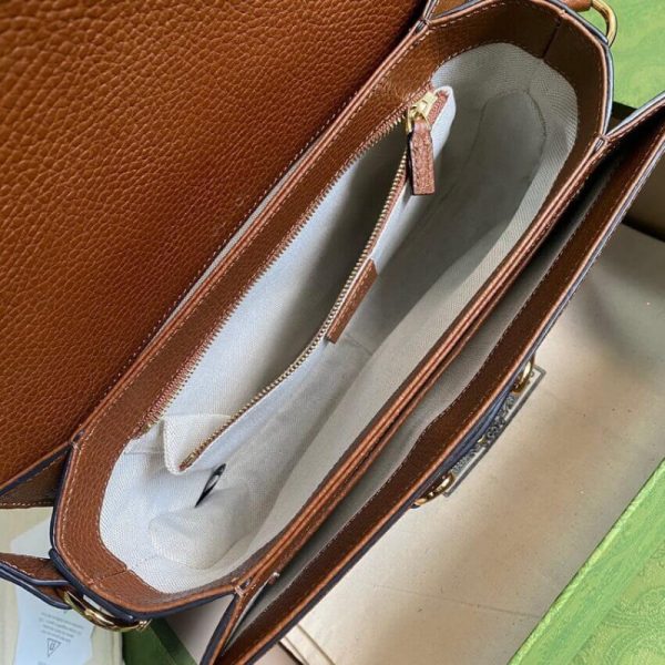 Replica Gucci Horsebit 1955 Small Blue Denim Bag - Image 8