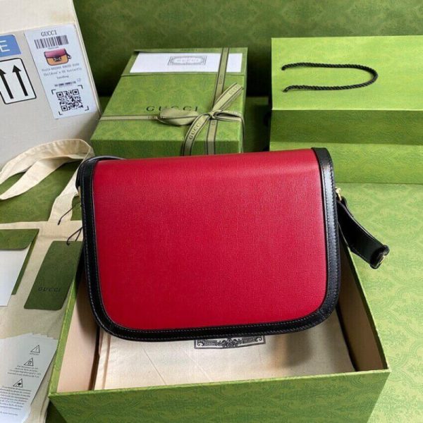 Replica Gucci Horsebit 1955 Small Brick/Sand Leather Bag - Image 2