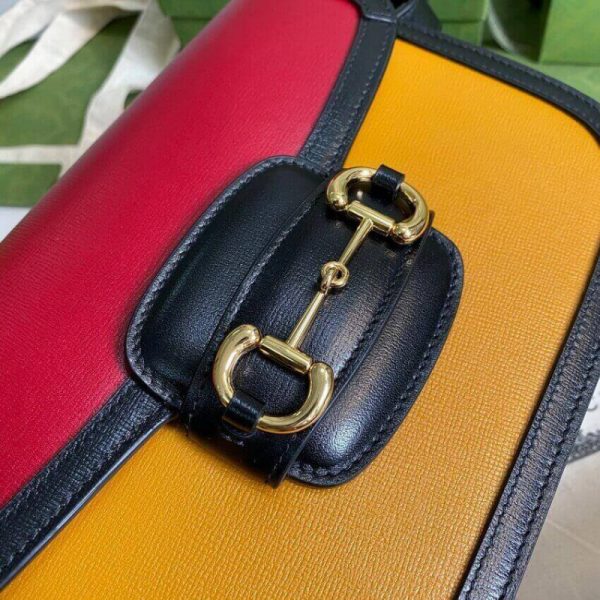 Replica Gucci Horsebit 1955 Small Brick/Sand Leather Bag - Image 4