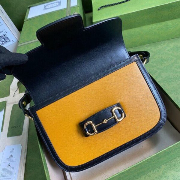 Replica Gucci Horsebit 1955 Small Brick/Sand Leather Bag - Image 6