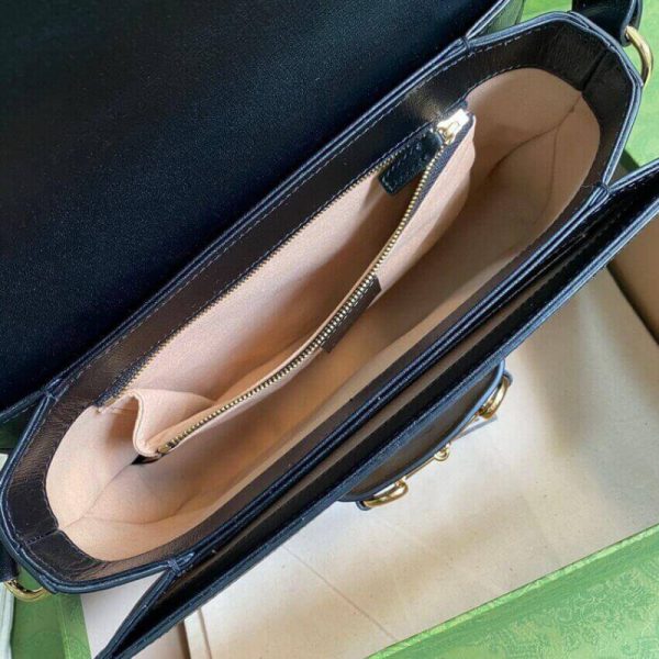 Replica Gucci Horsebit 1955 Small Brick/Sand Leather Bag - Image 8