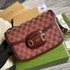 Best Replicas Bags - Replica Gucci Horsebit 1955 Small Burgundy GG Canvas Bag Shop For Best Louis Vuitton LV Replica Bags With Cheap Price