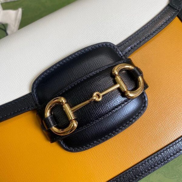 Gucci Horsebit 1955 Small Bag - White/Sand Leather Replica - Image 4