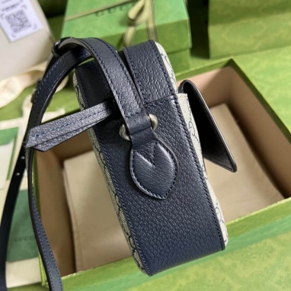 Replica Gucci 1955 Horsebit Small Blue Bag 645454 - Image 5