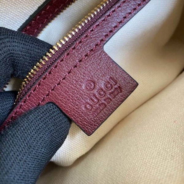 Replica Gucci Horsebit 1955 Burgundy Small Bag 645454 - Image 11
