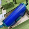 Best Replicas Bags - Gucci Horsebit 1955 Small Shoulder Bag in Blue & Green Leather Shop For Best Louis Vuitton LV Replica Bags With Cheap Price
