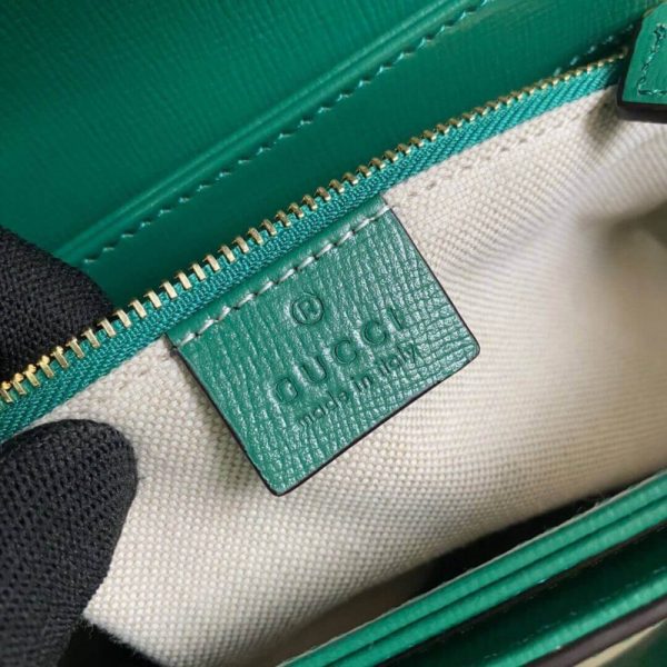 Green Leather Gucci Horsebit 1955 Small Shoulder Bag Replica - Image 11
