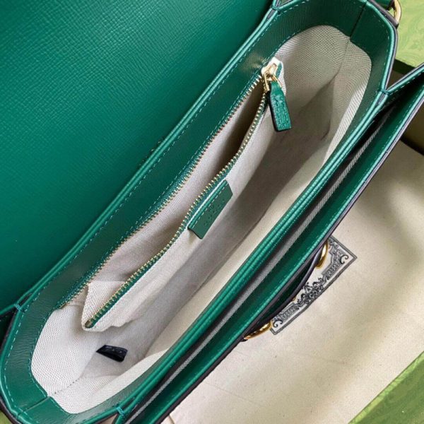Green Leather Gucci Horsebit 1955 Small Shoulder Bag Replica - Image 10