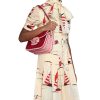 Best Replicas Bags - Gucci Replica Horsebit 1955 Shoulder Bag - Red & Pink Leather Shop For Best Louis Vuitton LV Replica Bags With Cheap Price