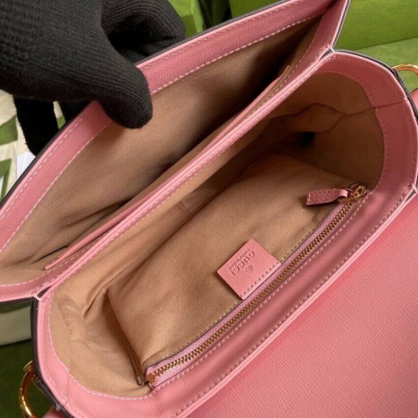 Gucci Replica Horsebit 1955 Shoulder Bag - Red & Pink Leather - Image 10