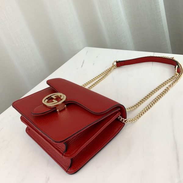 Gucci Interlocking Chain Leather Crossbody Bag 510304 Replica - Image 11