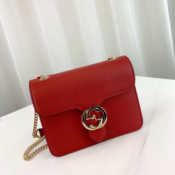 Gucci Interlocking Chain Leather Crossbody Bag 510304 Replica - Image 12