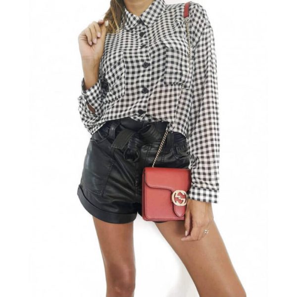 Gucci Interlocking Chain Leather Crossbody Bag 510304 Replica - Image 3