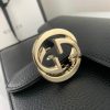 Best Replicas Bags - Replica Gucci GG Leather Crossbody Bag 28cm Black Shop For Best Louis Vuitton LV Replica Bags With Cheap Price
