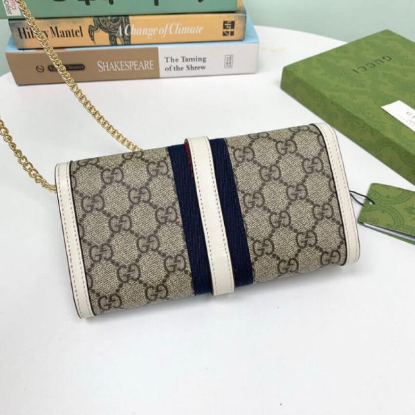 Gucci Jackie 1961 Replica Chain Wallet in White - Image 3