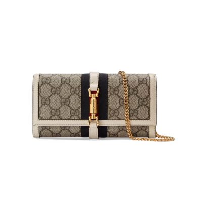 Gucci Jackie 1961 Replica Chain Wallet in White