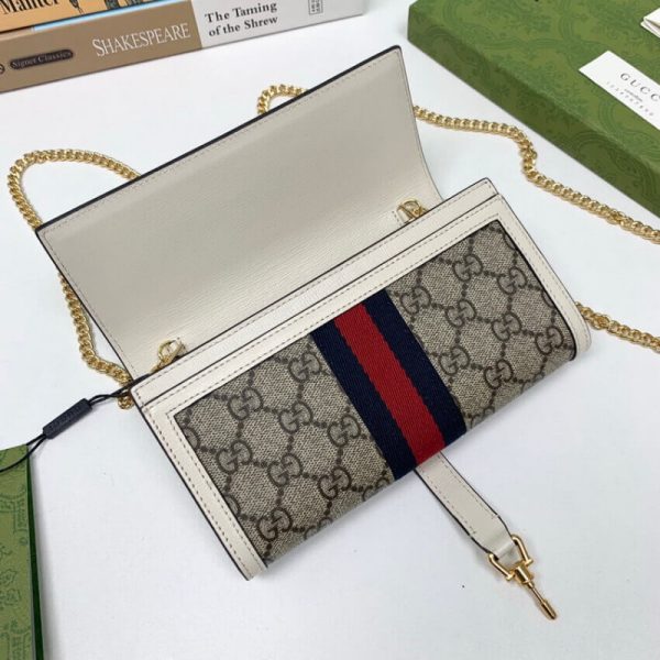 Gucci Jackie 1961 Replica Chain Wallet in White - Image 7