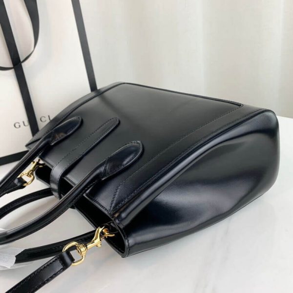 Replica Gucci Jackie 1961 Black Leather Medium Tote Bag - Image 14