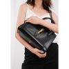 Best Replicas Bags - Replica Gucci Jackie 1961 Black Leather Medium Tote Bag Shop For Best Louis Vuitton LV Replica Bags With Cheap Price