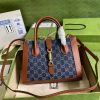 Best Replicas Bags - Replica Gucci Jackie 1961 Medium Denim Tote Bag Shop For Best Louis Vuitton LV Replica Bags With Cheap Price