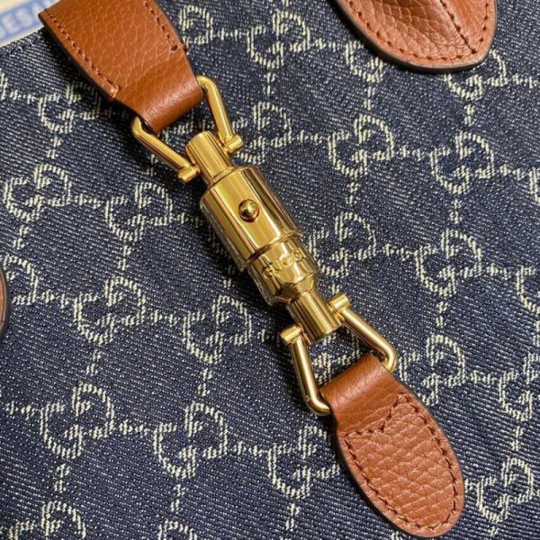 Replica Gucci Jackie 1961 Medium Denim Tote Bag - Image 5