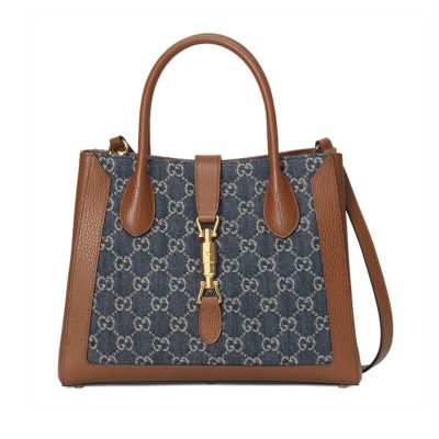 Replica Gucci Jackie 1961 Medium Denim Tote Bag