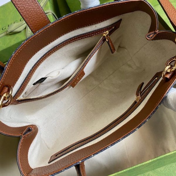 Replica Gucci Jackie 1961 Medium Denim Tote Bag - Image 8