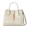 Best Replicas Bags - Replica Gucci Jackie 1961 White Leather Tote Bag Shop For Best Louis Vuitton LV Replica Bags With Cheap Price