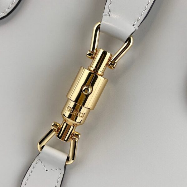 Replica Gucci Jackie 1961 White Leather Tote Bag - Image 15