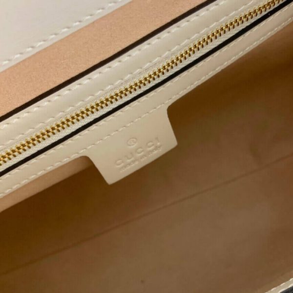 Replica Gucci Jackie 1961 White Leather Tote Bag - Image 19