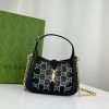Best Replicas Bags - Replica Gucci Jackie 1961 Mini Black Lizard Bag with GG Crystals Shop For Best Louis Vuitton LV Replica Bags With Cheap Price