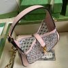 Best Replicas Bags - Gucci Jackie 1961 Mini GG Crystal Shoulder Bag - Black Shop For Best Louis Vuitton LV Replica Bags With Cheap Price