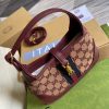 Best Replicas Bags - Replica Gucci Jackie 1961 Mini Bag in Burgundy GG Canvas Shop For Best Louis Vuitton LV Replica Bags With Cheap Price