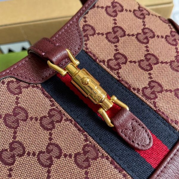 Replica Gucci Jackie 1961 Mini Bag in Burgundy GG Canvas - Image 7