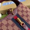 Best Replicas Bags - Replica Gucci Jackie 1961 Mini Bag in Burgundy GG Canvas Shop For Best Louis Vuitton LV Replica Bags With Cheap Price