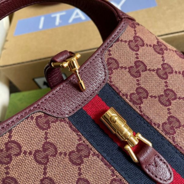 Replica Gucci Jackie 1961 Mini Bag in Burgundy GG Canvas - Image 9